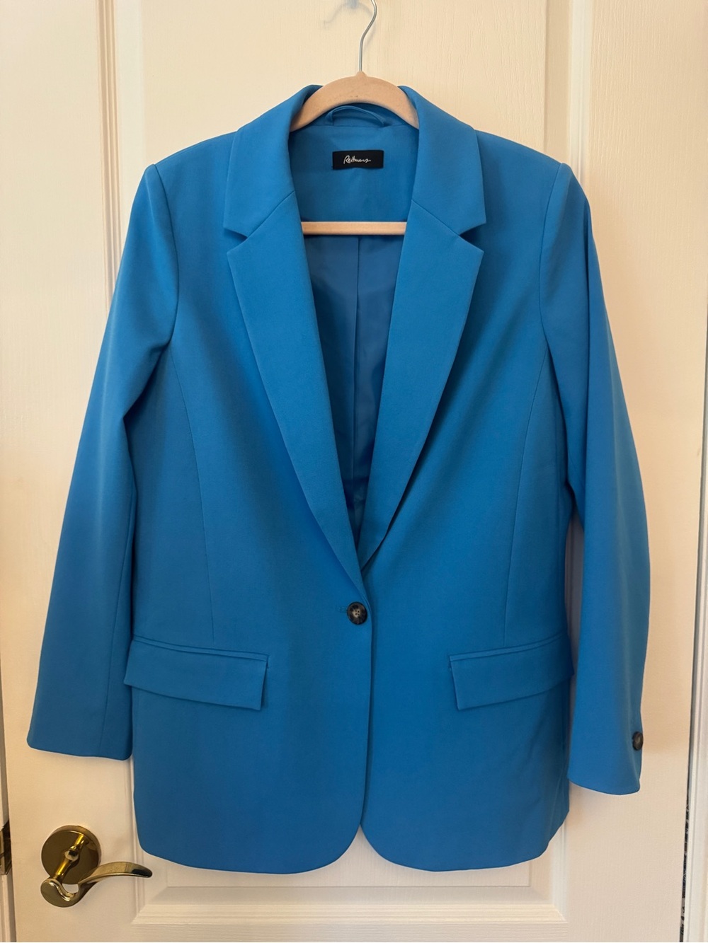 Reitmans Teal-Blue Single-Button Blazer